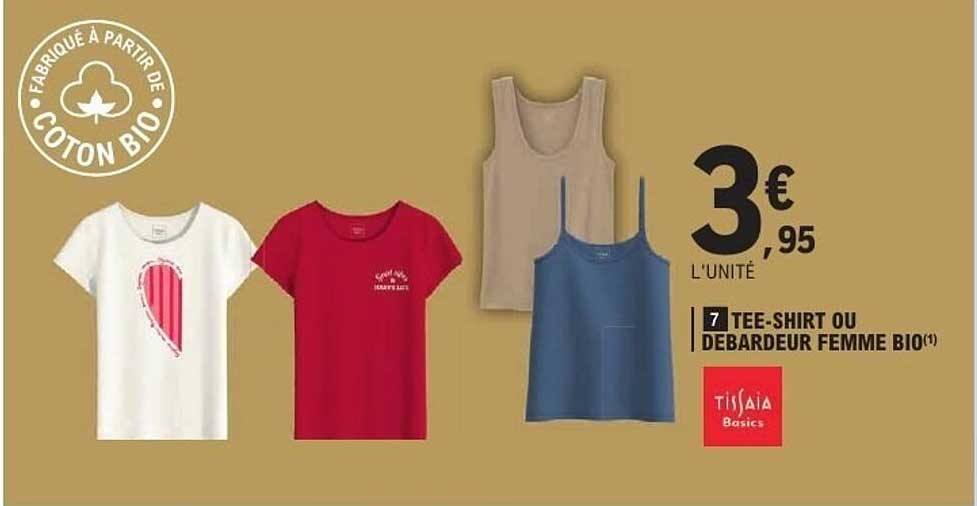 7 TEE-SHIRT OU DEBARDEUR FEMME BIO