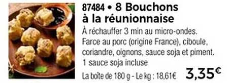 8 Bouchons à la réunionnaise