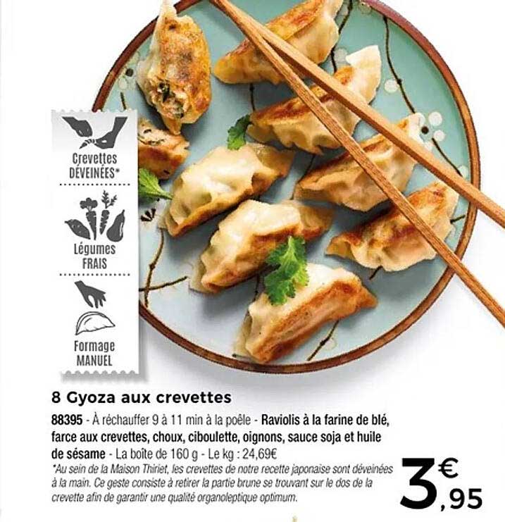 8 Gyoza aux crevettes