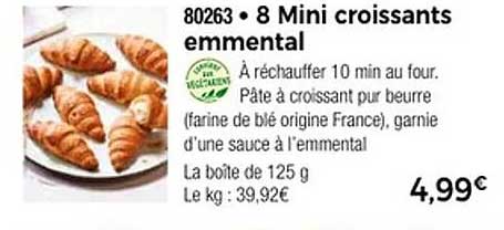 8 Mini croissants emmental