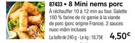 8 Mini nems porc