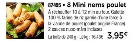 8 Mini nems poulet