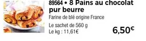 8 Pains au chocolat pur beurre
