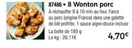 87486 • 8 Wonton porc
