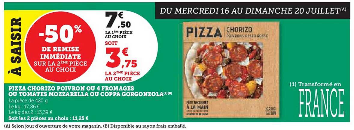 À SAISIR -50% DE REMISE IMMEDIATE SUR LA 2ÈME PIÈCE AU CHOIX