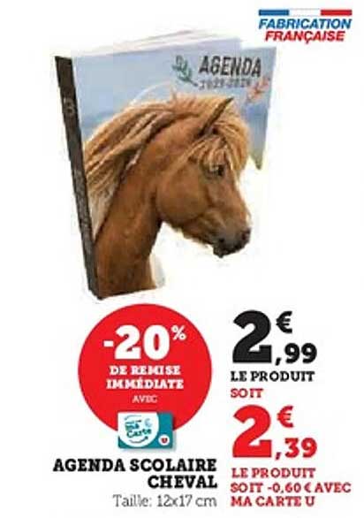 AGENDA SCOLAIRE CHEVAL