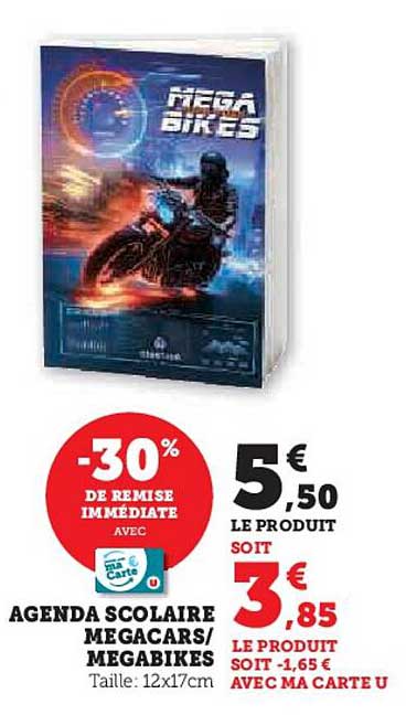 Agenda Scolaire Megacars / Megabikes