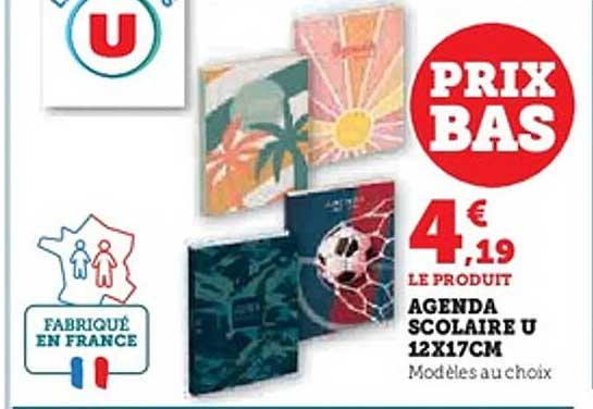 AGENDA SCOLAIRE U 12X17CM