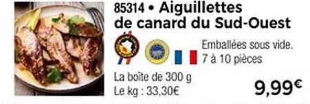 Aiguillettes de canard du Sud-Ouest