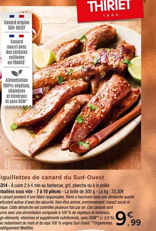 Aiguillettes de canard du Sud-Ouest
