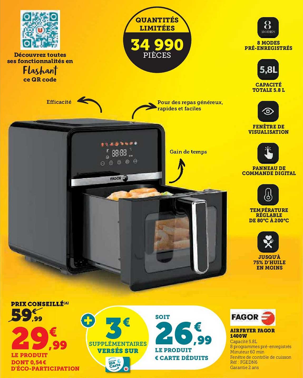 AIRFRYER FAGOR 1400W