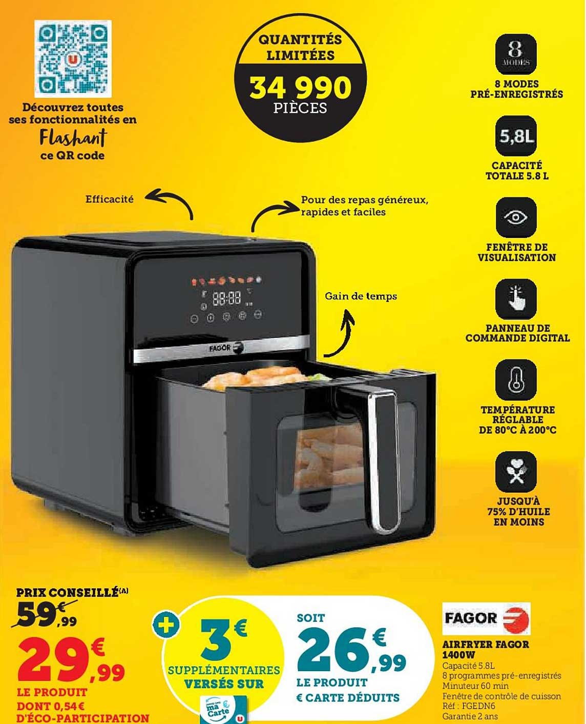 AIRFRYER FAGOR 1400W