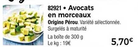 Avocats en morceaux