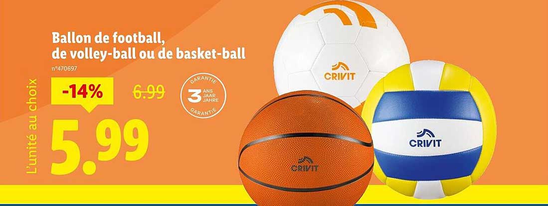 Ballon de football, de volley-ball ou de basket-ball
