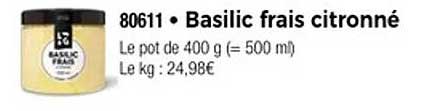 Basilic frais citronné