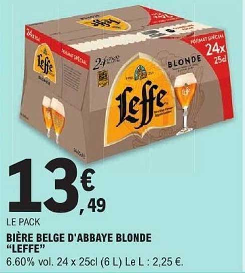 BIÈRE BELGE D'ABBAYE BLONDE "LEFFE"
