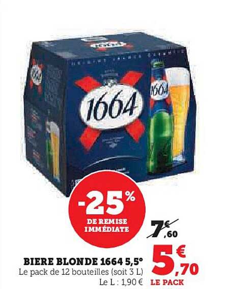 BIERE BLONDE 1664 5,5°