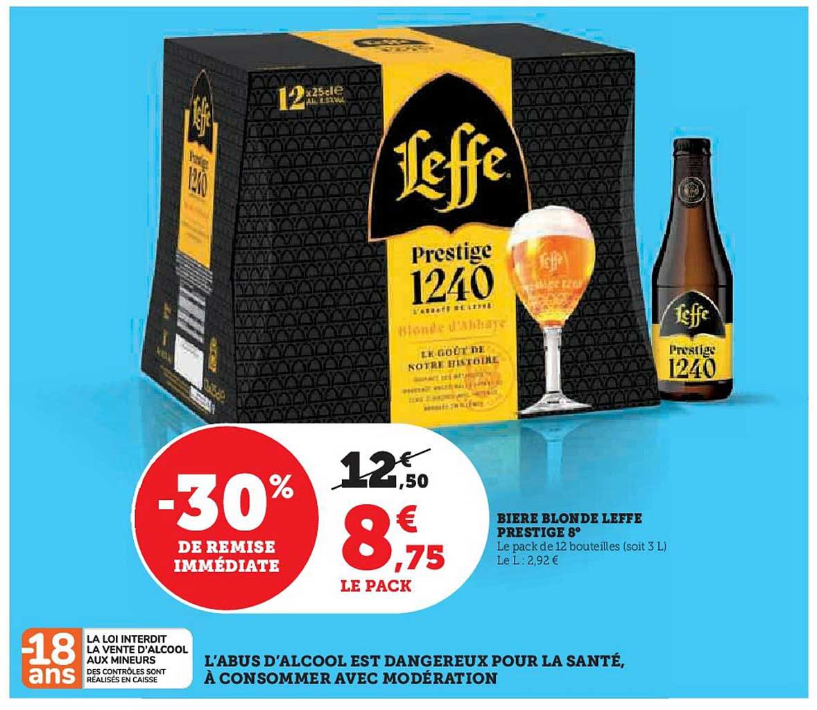 BIÈRE BLONDE LEFFE PRESTIGE 8°