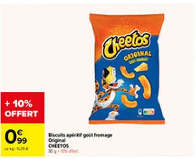 Biscuits apéritif goût fromage Original CHEETOS