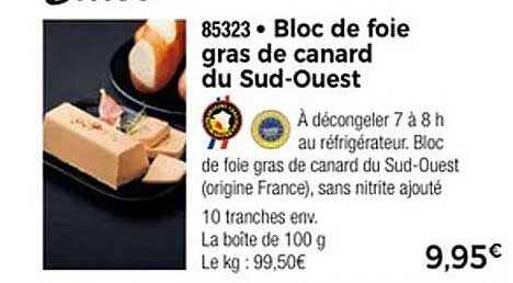 Bloc de foie gras de canard du Sud-Ouest