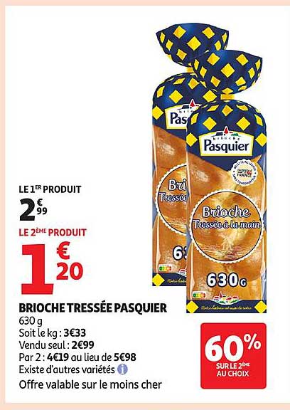 BRIOCHE TRÉSSÉE PASQUIER