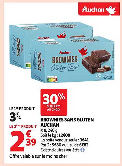BROWNIES SANS GLUTEN AUCHAN