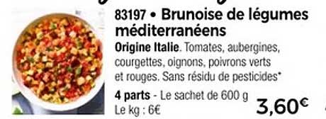 Brunoise de légumes méditerranéens