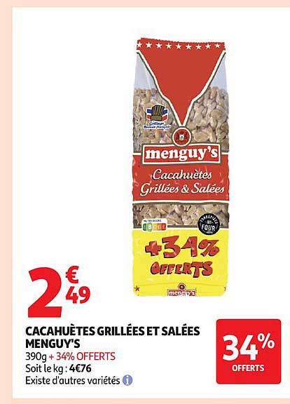 CACAHUÈTES GRILLÉES ET SALÉES MENGUY'S