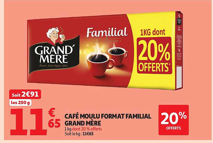 CAFÉ MOULU FORMAT FAMILIAL GRAND MÈRE
