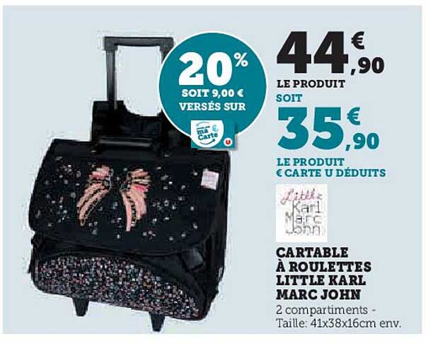 CARTABLE À ROULETTES LITTLE KARL MARC JOHN