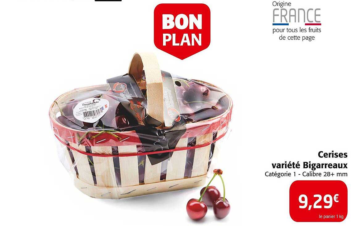 Cerises variété Bigarreaux