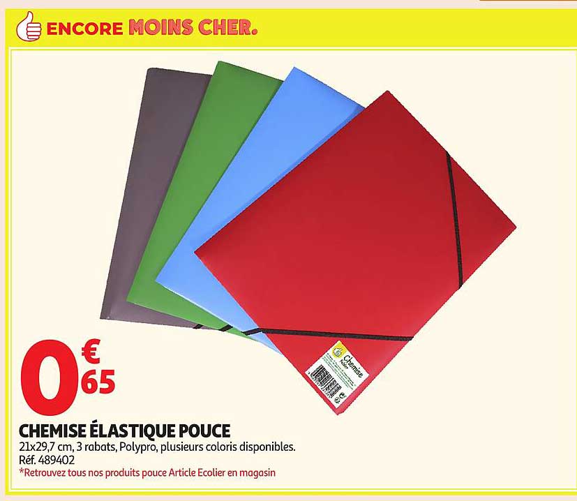 CHEMISE ÉLASTIQUE POUCE