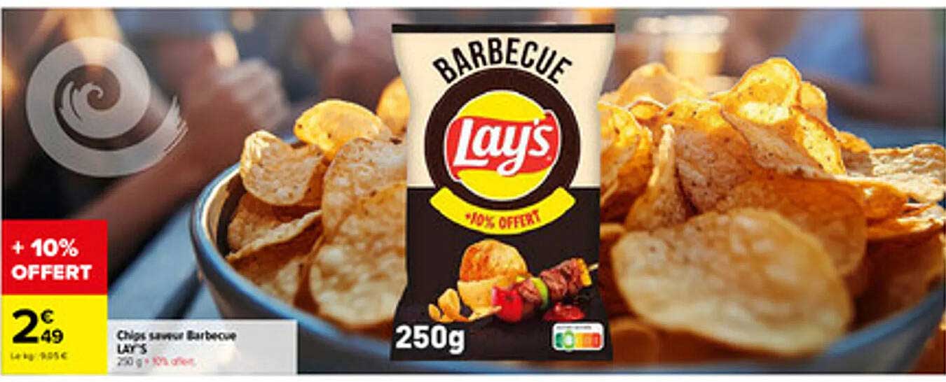 Chips saveur Barbecue LAY'S 250g