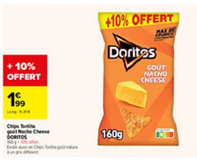 Chips Tortilla goût Nacho Cheese DORITOS