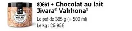 Chocolat au lait Jivara® Valrhona®