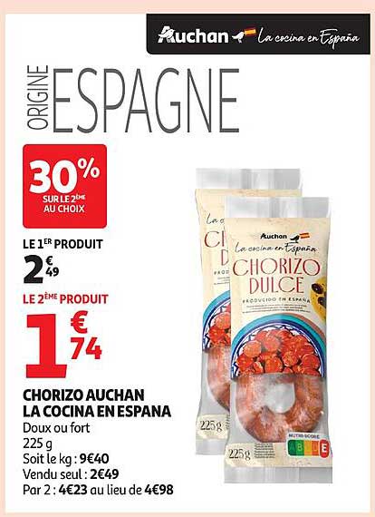 CHORIZO AUCHAN LA COCINA EN ESPAÑA