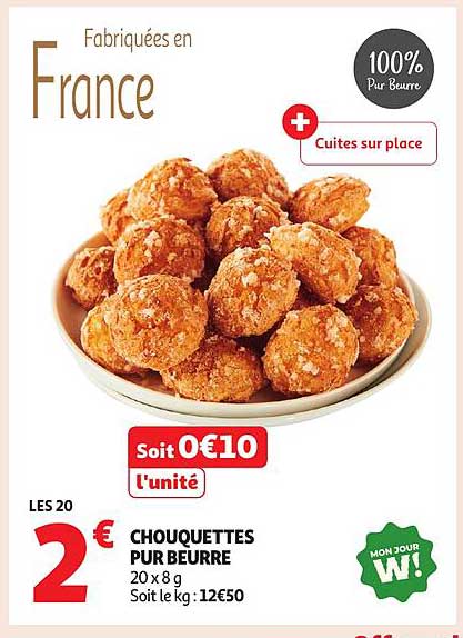 CHOUQUETTES PUR BEURRE