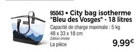 City bag isotherme "Bleu des Vosges" - 18 litres