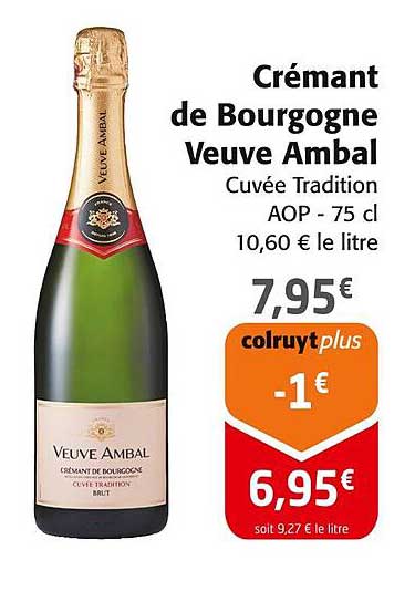 Crémant de Bourgogne Veuve Ambal Cuvée Tradition AOP - 75 cl