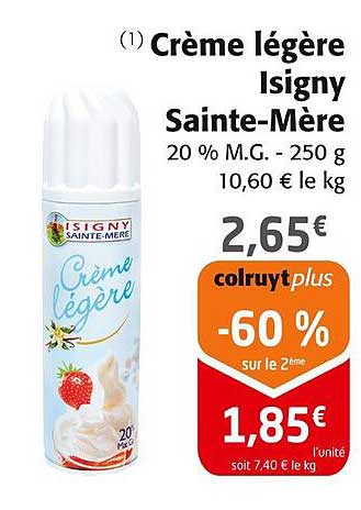 Crème légère Isigny Sainte-Mère