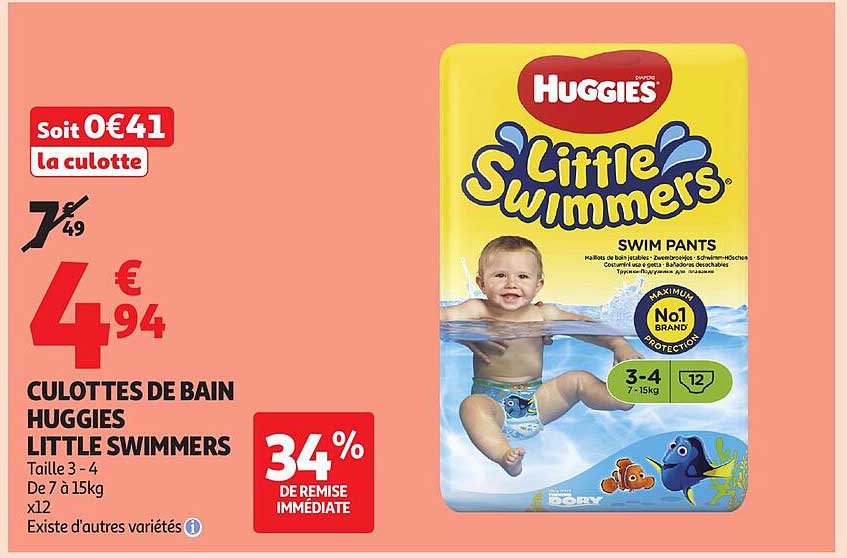 CULOTTES DE BAIN HUGGIES LITTLE SWIMMERS