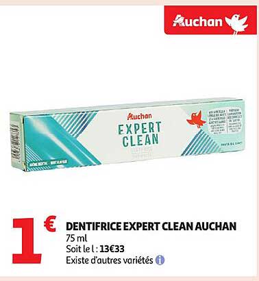 DENTIFRICE EXPERT CLEAN AUCHAN