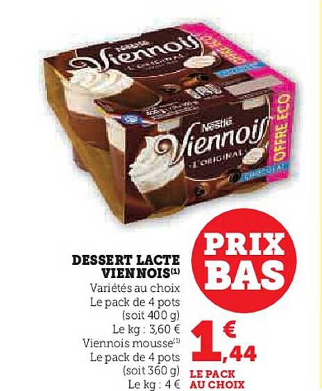 DESSERT LACTÉ VIENNOIS