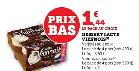 DESSERT LACTE VIENNOIS