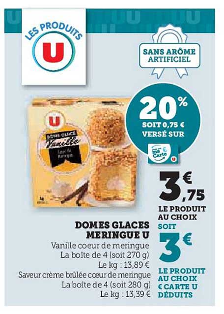 DOMES GLACES MERINGUE U