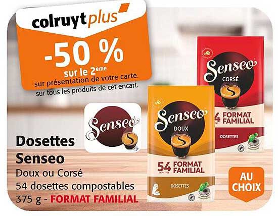 Dosettes Senseo Doux ou Corsé