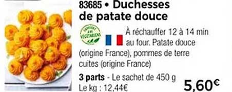 Duchesses de patate douce