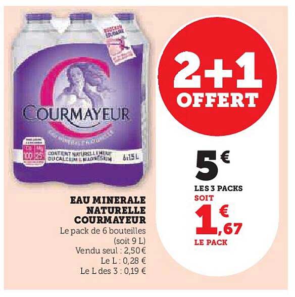 EAU MINERALE NATURELLE COURMAYEUR