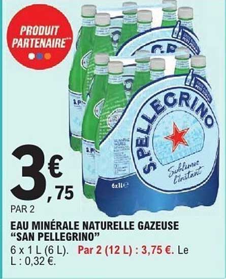 EAU MINÉRALE NATURELLE GAZEUSE “SAN PELLEGRINO”