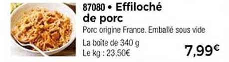Effiloché de porc